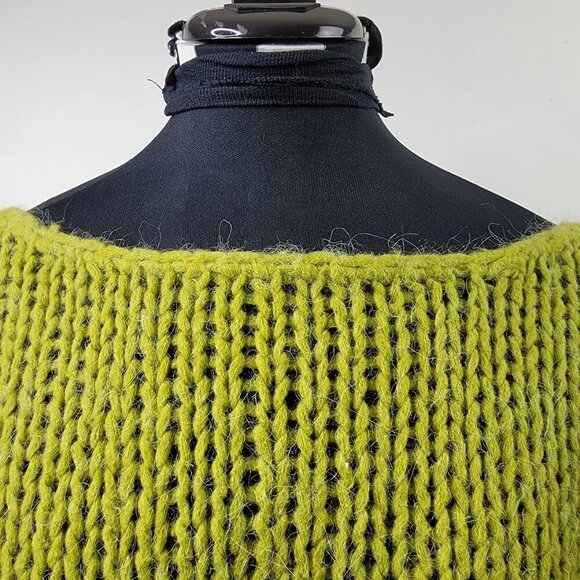 Suss Green Alpaca Blend Open Knit Sweater | Size M/L - Picture 4 of 10